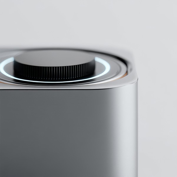 Smart Scale, an aluminium device with an illuminated dial